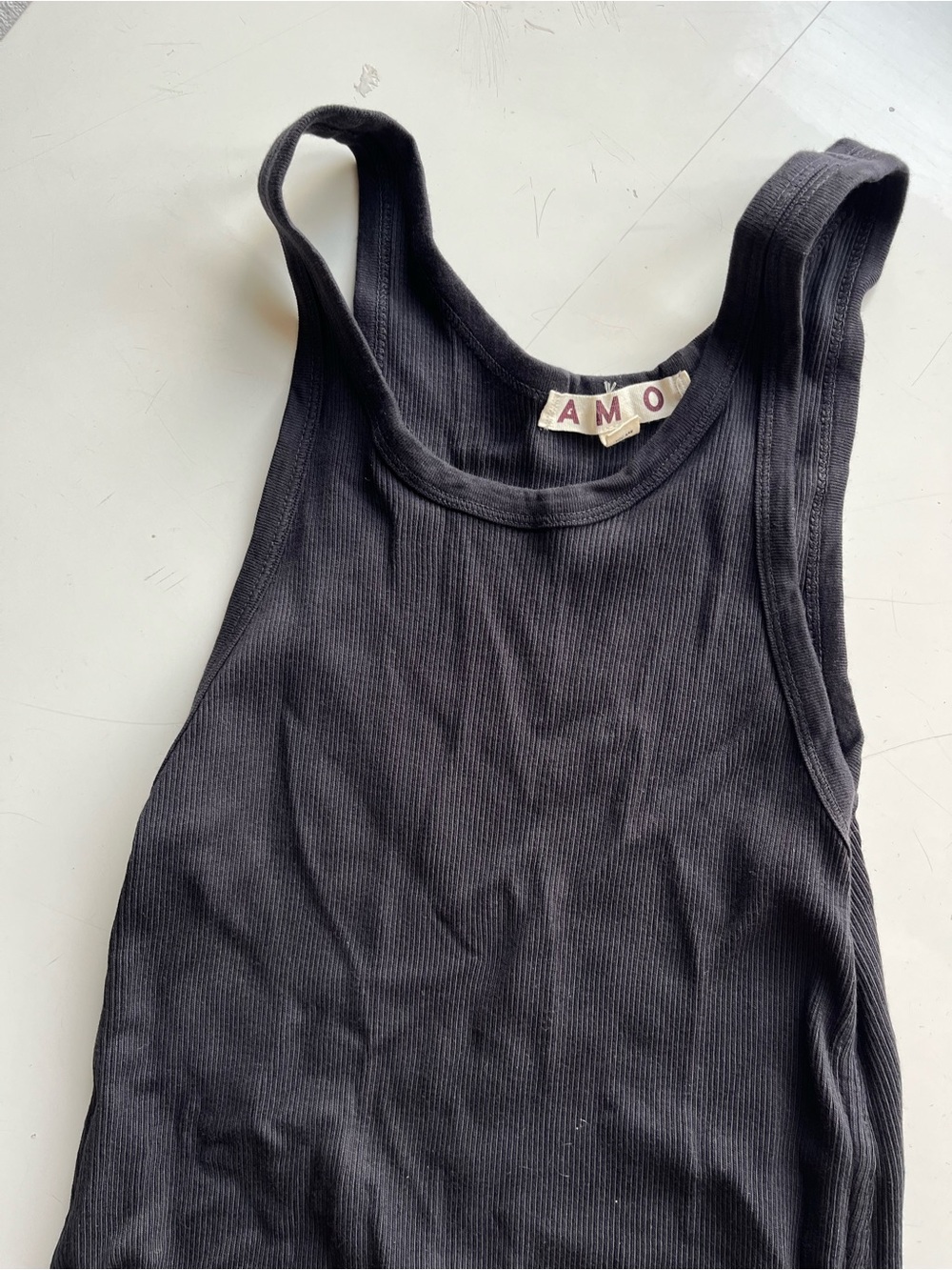 AMO Black Ribbed Sleeveless Maxi Dress/Skirt - Picture 5 of 7